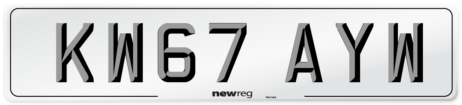 KW67 AYW Number Plate from New Reg